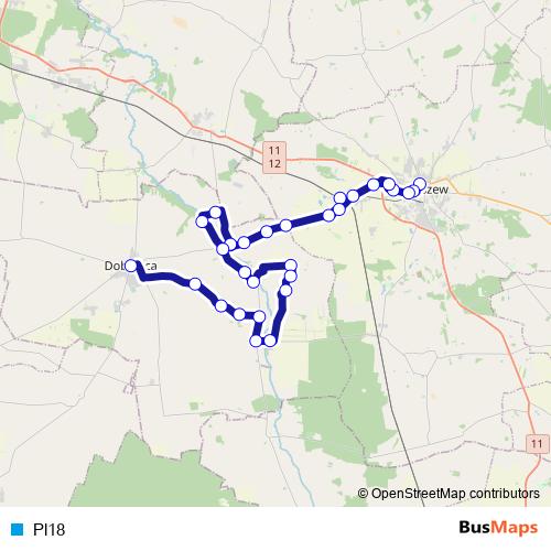 Pl18 bus Line Map