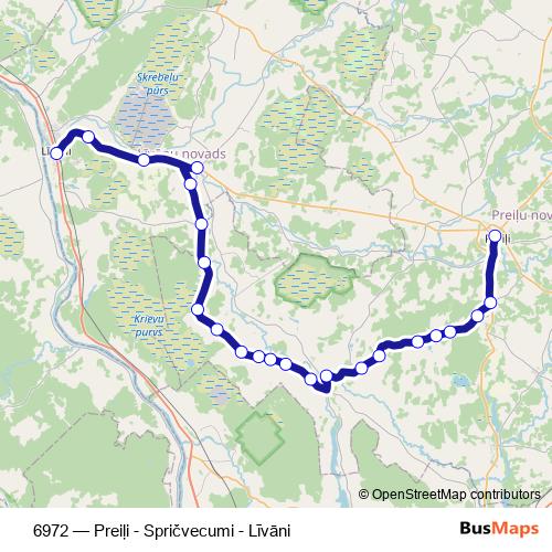 6972 bus Line Map