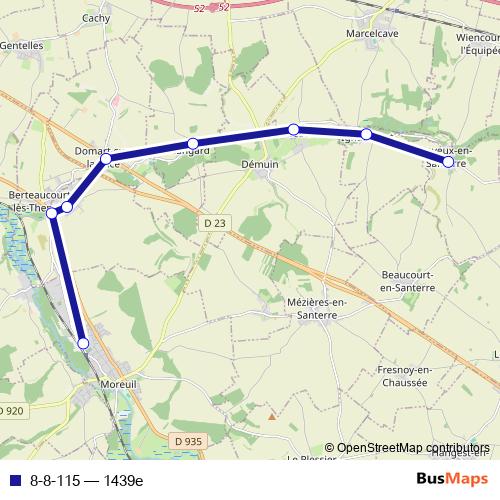 8-8-115 bus Line Map