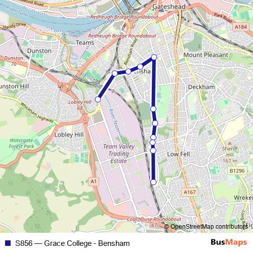 S856 bus Line Map