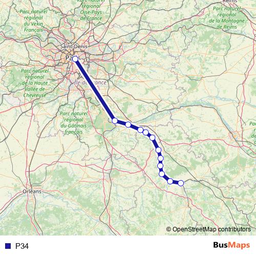 P34 rail Line Map