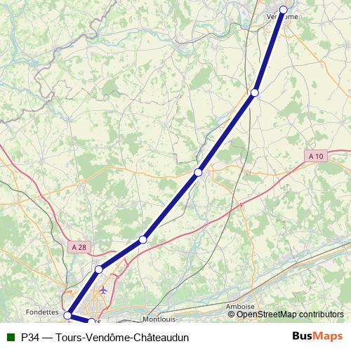P34 rail Line Map