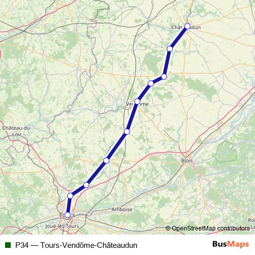 P34 rail Line Map