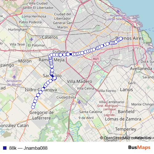 88k bus Line Map