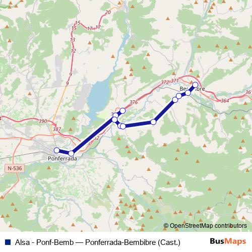 Alsa - Ponf-Bemb bus Line Map