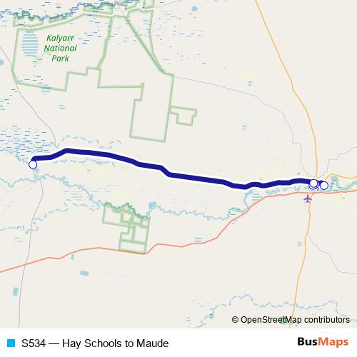 S534 bus Line Map