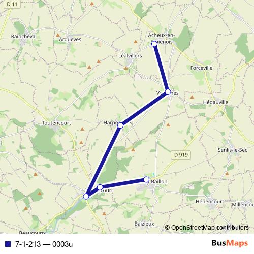 7-1-213 bus Line Map