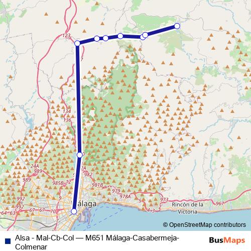 Alsa - Mal-Cb-Col bus Line Map