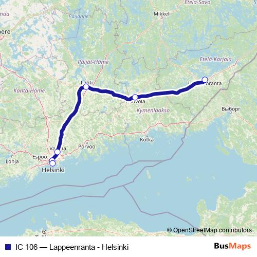 IC 106 rail Line Map