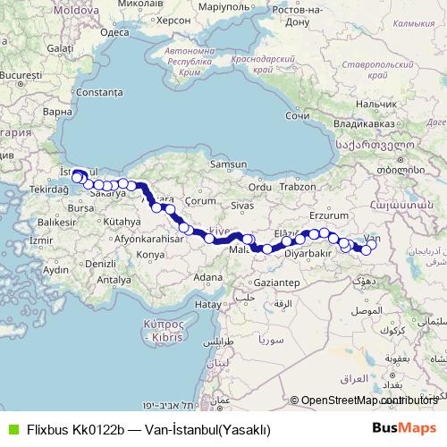 Flixbus Kk0122b bus Line Map