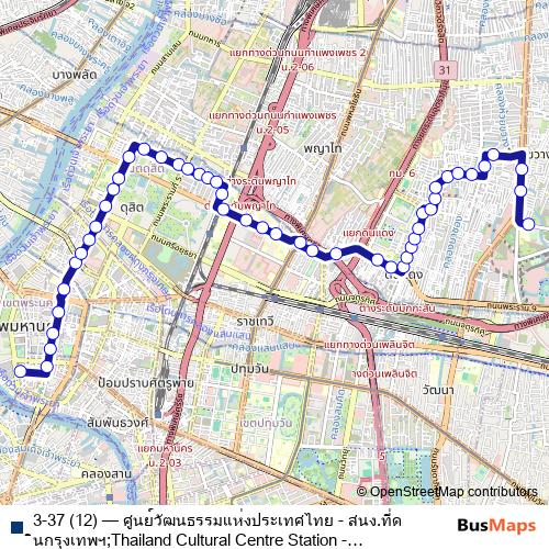 3-37 (12) bus Line Map