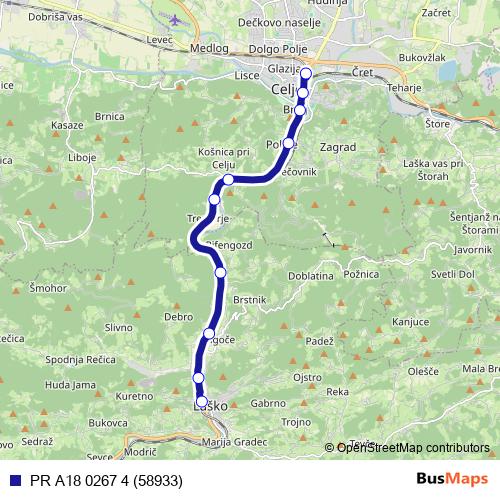 PR A18 0267 4 (58933) bus Line Map