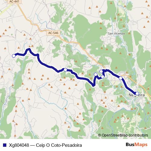 Xg804048 bus Line Map