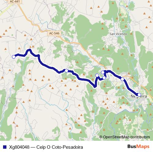 Xg804048 bus Line Map