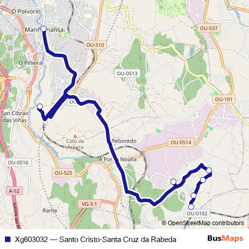 Xg603032 bus Line Map