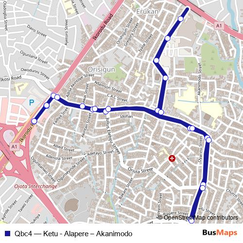 Qbc4 bus Line Map