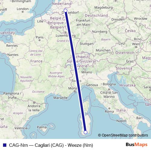 CAG-Nrn air Line Map