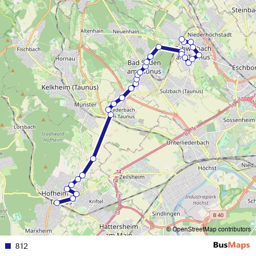 812 bus Line Map