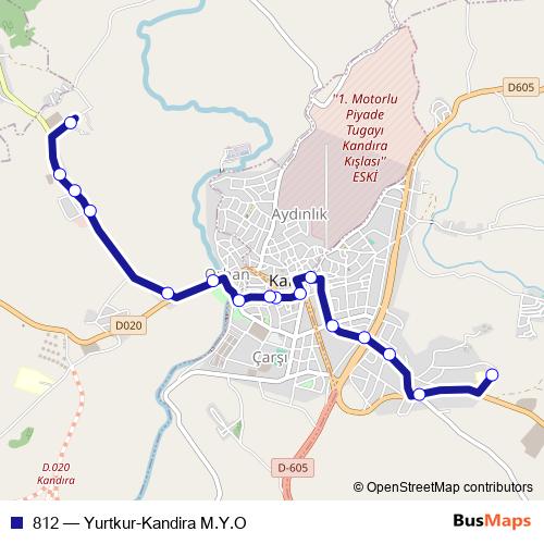 812 bus Line Map