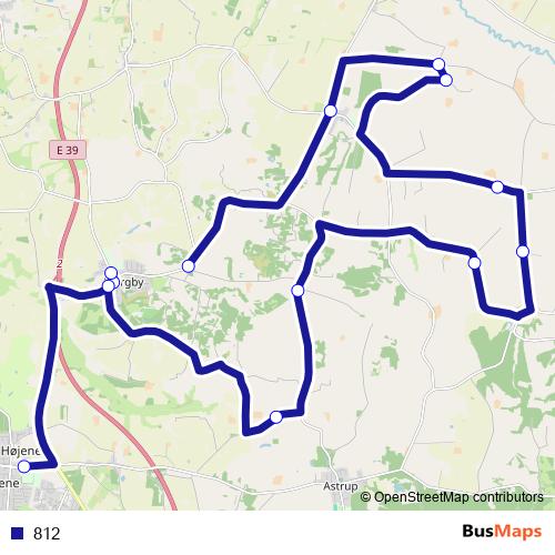 812 bus Line Map