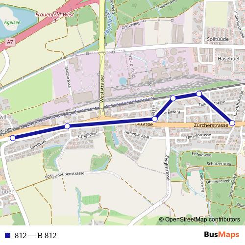812 bus Line Map