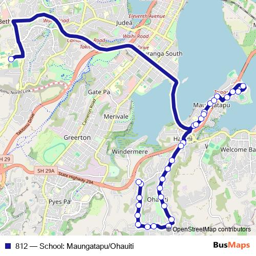 812 bus Line Map