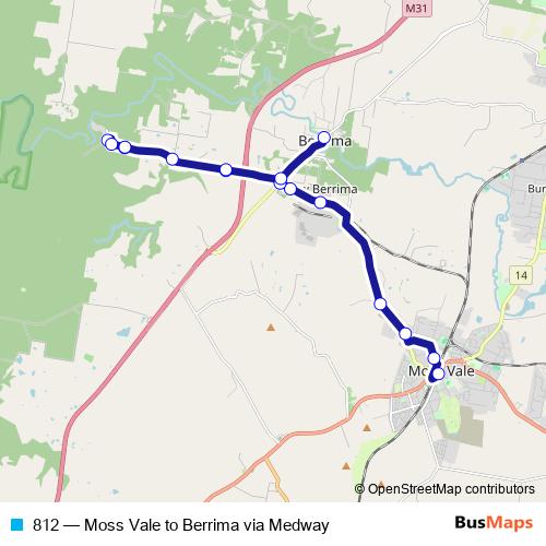 812 bus Line Map