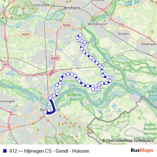 812 bus Line Map