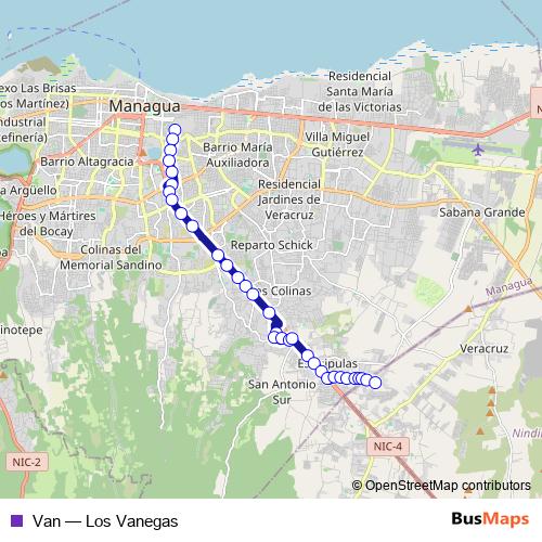 Van bus Line Map