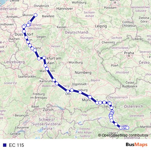 EC 115 rail Line Map