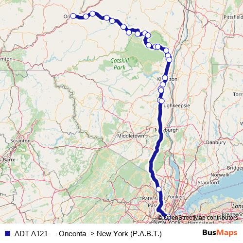 ADT A121 bus Line Map