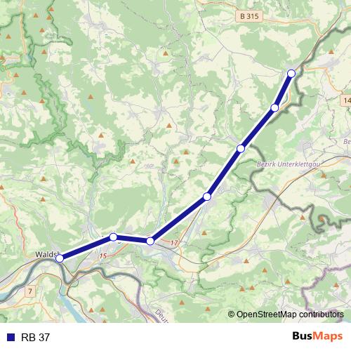 RB 37 rail Line Map