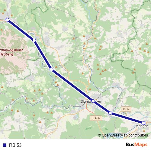 RB 53 rail Line Map