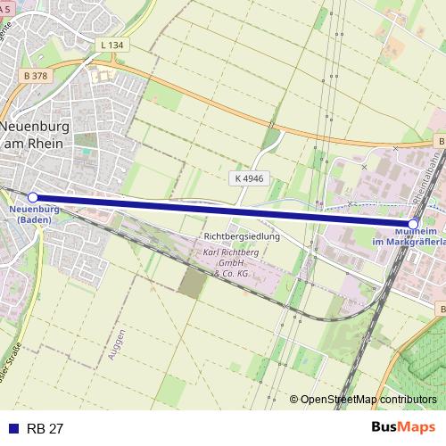 RB 27 rail Line Map