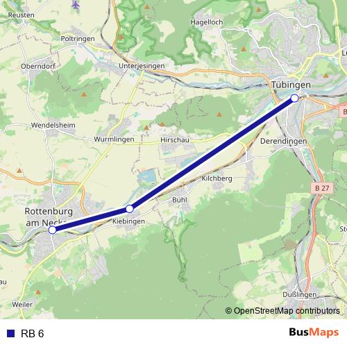 RB 6 rail Line Map