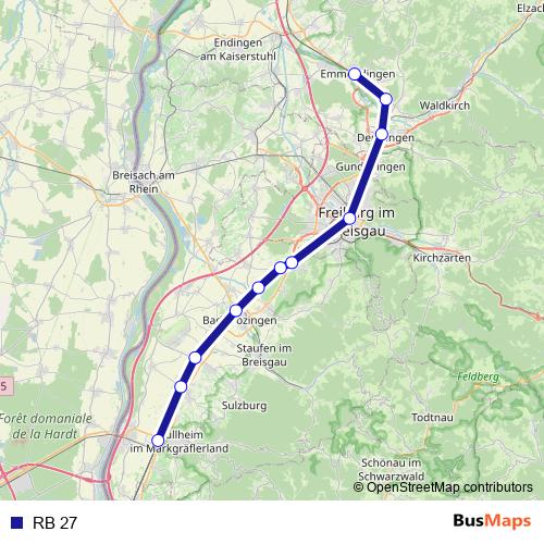RB 27 rail Line Map