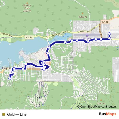 Gold bus Line Map