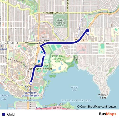 Gold bus Line Map