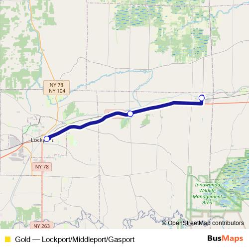 Gold bus Line Map