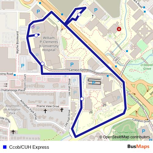 Ccob/CUH Express bus Line Map