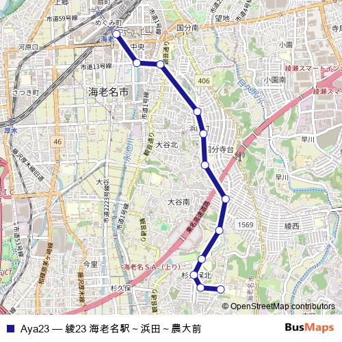 Aya23 bus Line Map
