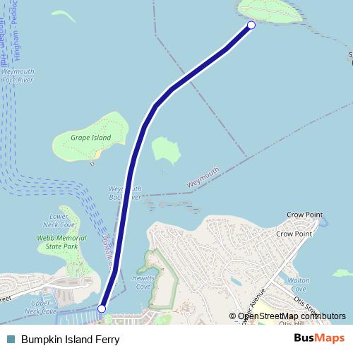 Bumpkin Island Ferry ferry Line Map