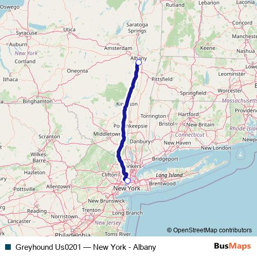 Greyhound Us0201 bus Line Map