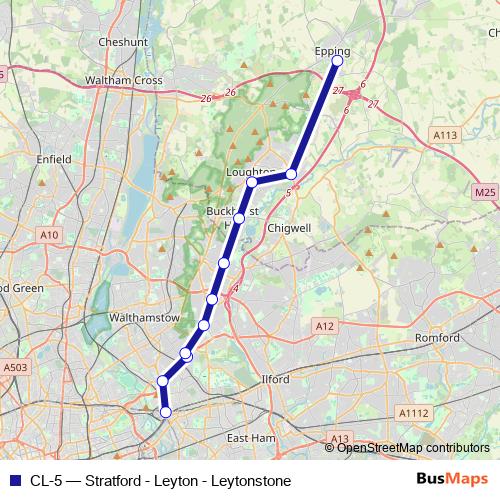 CL-5 bus Line Map