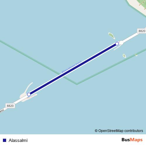 Alassalmi ferry Line Map
