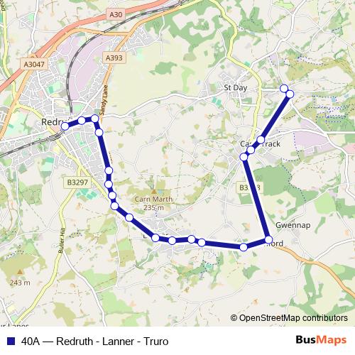 40A bus Line Map