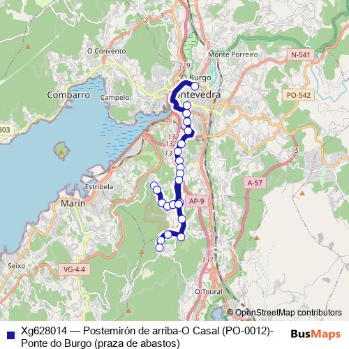 Xg628014 bus Line Map