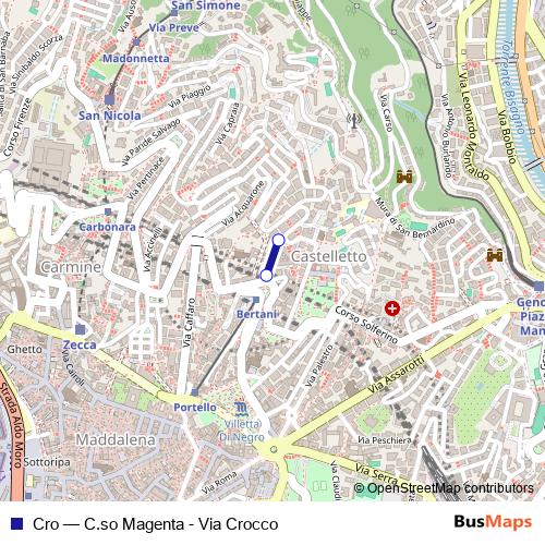 Cro cable-car Line Map