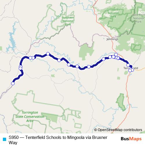 S950 bus Line Map
