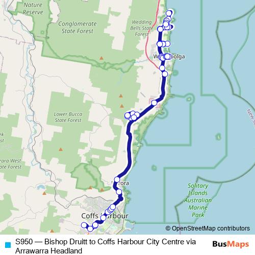 S950 bus Line Map